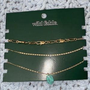 Wild Fable pack of three gold chains/necklaces